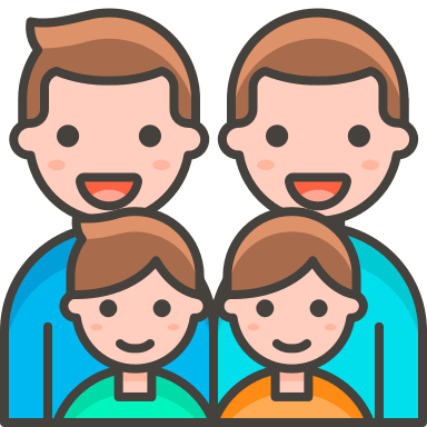 Family of Two Men and a Boy Free Open-Source SVG Icon (Streamline Emojis)