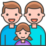 Family of Two Men and a Girl Emoji Free Open-Source SVG Icon