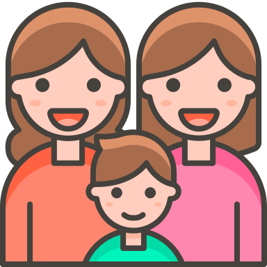 Family with Two Women and a Boy (Streamline Emojis) Free Open-Source SVG Icon (Streamline Emojis)