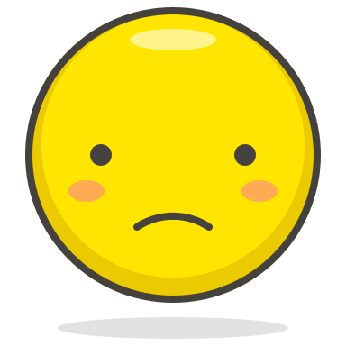 Frowning Face Emoji Free Open-Source SVG Icon (Streamline Emojis)