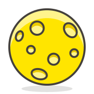 Full Moon (Streamline Emojis) Free Open-Source SVG Icon