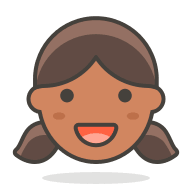 Girl Emoji (Streamline) Free Open-Source SVG Icon