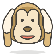 Hear No Evil Monkey Emoji Free Open-Source SVG Icon