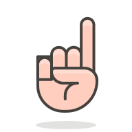 Index Pointing Up Gesture Free Open-Source SVG Icon