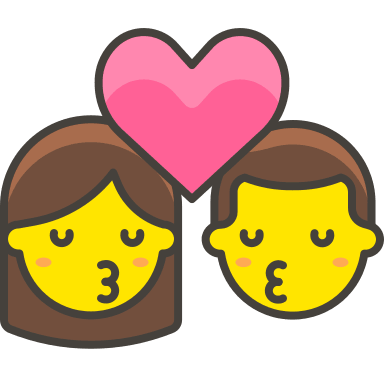 Kiss Between Woman and Man Free Open-Source SVG Icon (Streamline Emojis)