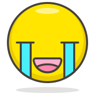 Loudly Crying Face Emoji Free Open-Source SVG Icon