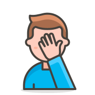 Man Facepalming Emoji (Filled) Free Open-Source SVG Icon