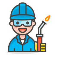 Factory Worker Man (Streamline Emojis) Free Open-Source SVG Icon