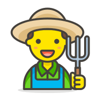 Farmer Man Emoji (Streamline) Free Open-Source SVG Icon