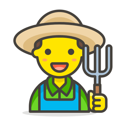 Farmer Man Emoji (Streamline) Free Open-Source SVG Icon (Streamline Emojis)