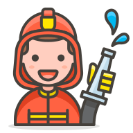 Firefighter Character (Streamline Emojis) Free Open-Source SVG Icon