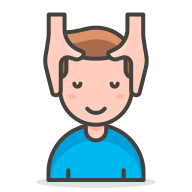 Man Receiving Massage (Streamline) Free Open-Source SVG Icon