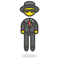 Levitating Man in Suit (Streamline Emojis) Free Open-Source SVG Icon