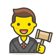 Judge Man Emoji (Streamline) Free Open-Source SVG Icon