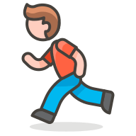 Running Man Emoji (Streamline Emojis) Free Open-Source SVG Icon