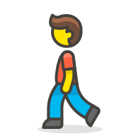 Walking Man Emoji (Streamline) Free Open-Source SVG Icon