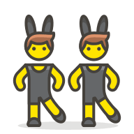 Men With Bunny Ears (Streamline Emojis) Free Open-Source SVG Icon