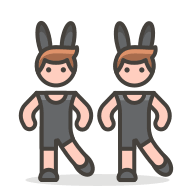 Men With Bunny Ears Free Open-Source SVG Icon