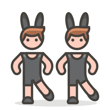 Men With Bunny Ears Free Open-Source SVG Icon (Streamline Emojis)