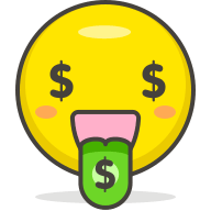 Money Mouth Face Emoji Free Open-Source SVG Icon