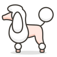 Poodle Dog Emoji Free Open-Source SVG Icon