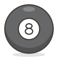 8-Ball Pool Game Ball Free Open-Source SVG Icon