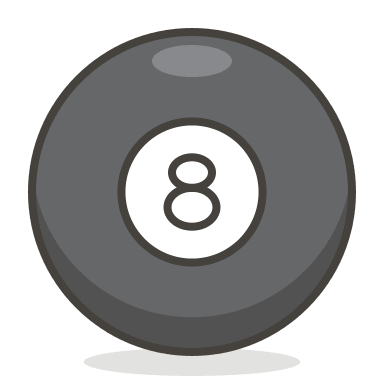 8-Ball Pool Game Ball Free Open-Source SVG Icon (Streamline Emojis)