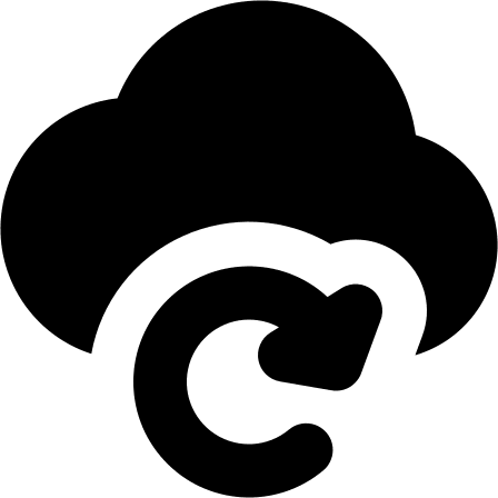 Cloud Refresh Symbol (Solid) Free Open-Source SVG Icon (Streamline)