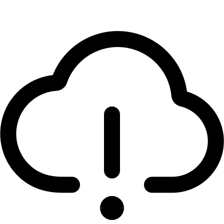 Cloud Warning Alert Free Open-Source SVG Icon (Streamline)