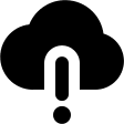 Cloud Warning Alert (Solid) Free Open-Source SVG Icon