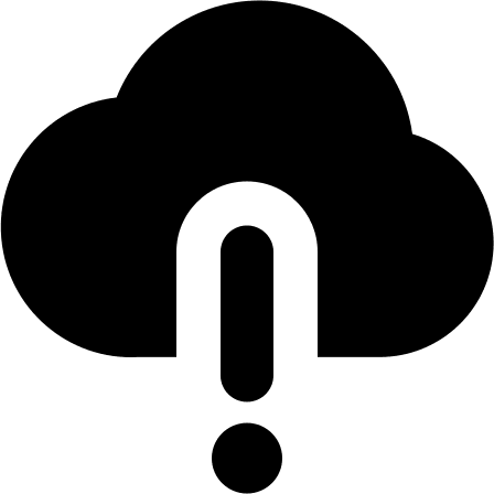 Cloud Warning Alert (Solid) Free Open-Source SVG Icon (Streamline)