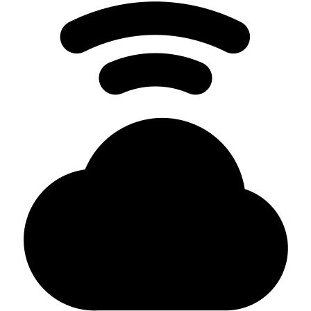 Cloud with Wi-Fi Signal (Solid) Free Open-Source SVG Icon (Streamline)