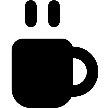 Solid Coffee Mug (Streamline) Free Open-Source SVG Icon (Streamline)