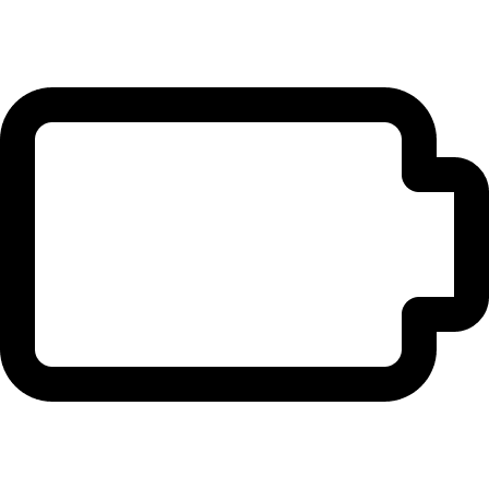 Mobile Phone Battery Empty Indicator (Streamline) Free Open-Source SVG Icon (Streamline)