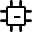 Computer Chip Microprocessor Electronics (Streamline) Free Open-Source SVG Icon