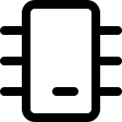 Microprocessor Chip Device (Streamline) Free Open-Source SVG Icon