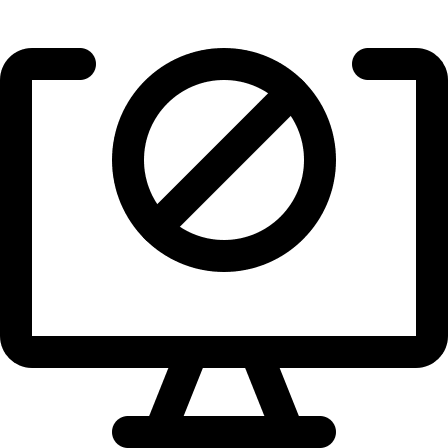 Blocked Desktop Computer Display Permission (Streamline) Free Open-Source SVG Icon (Streamline)