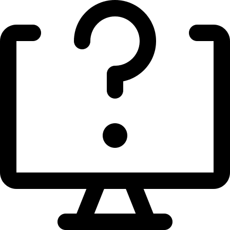 Desktop Help Information Display with Question Mark (Streamline) Free Open-Source SVG Icon (Streamline)