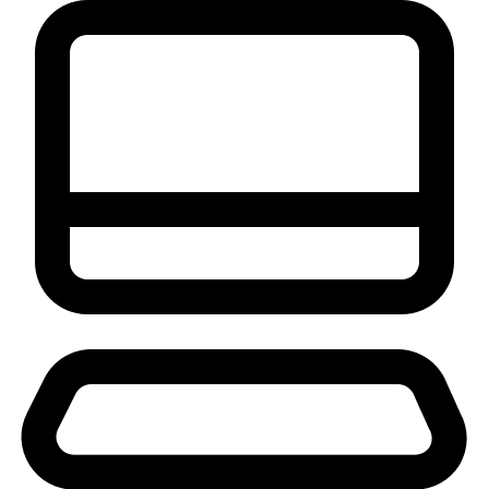 Desktop Computer Display with Keyboard (Streamline) Free Open-Source SVG Icon (Streamline)