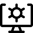 Desktop Computer Settings with Gear Icon (Streamline) Free Open-Source SVG Icon