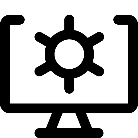 Desktop Computer Settings with Gear Icon (Streamline) Free Open-Source SVG Icon (Streamline)