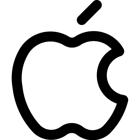 Apple OS System Computer Logo (Streamline) Free Open-Source SVG Icon (Streamline)