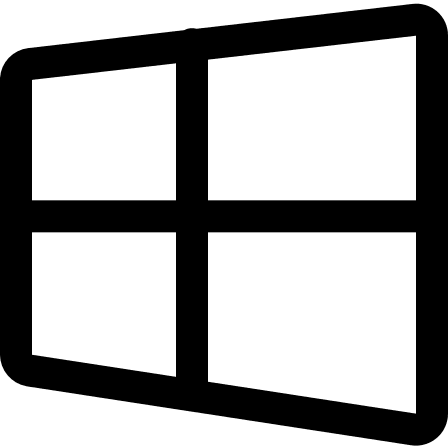 Microsoft Windows 1 Operating System Logo (Streamline) Free Open-Source SVG Icon (Streamline)