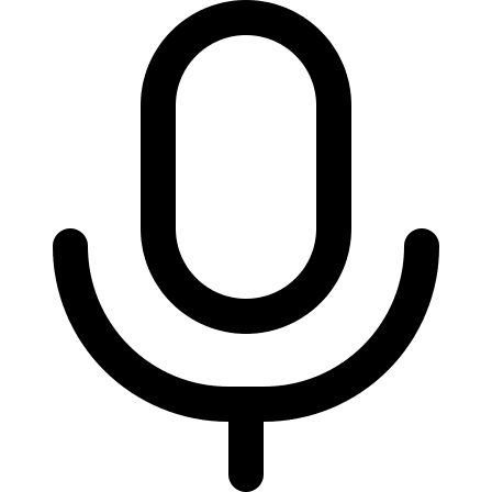 Voice Mail Microphone for Music Audio (Streamline) Free Open-Source SVG Icon (Streamline)