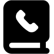 Solid Phonebook Contact List Free Open-Source SVG Icon