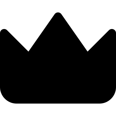 Solid Crown Symbol (Streamline) Free Open-Source SVG Icon (Streamline)