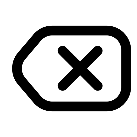 Delete Keyboard Key Free Open-Source SVG Icon (Streamline)