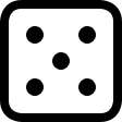 Five-Sided Dice (Streamline) Free Open-Source SVG Icon