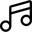 Music Note for Entertainment Audio (Streamline) Free Open-Source SVG Icon