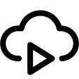 Insert Cloud Video File Free Open-Source SVG Icon